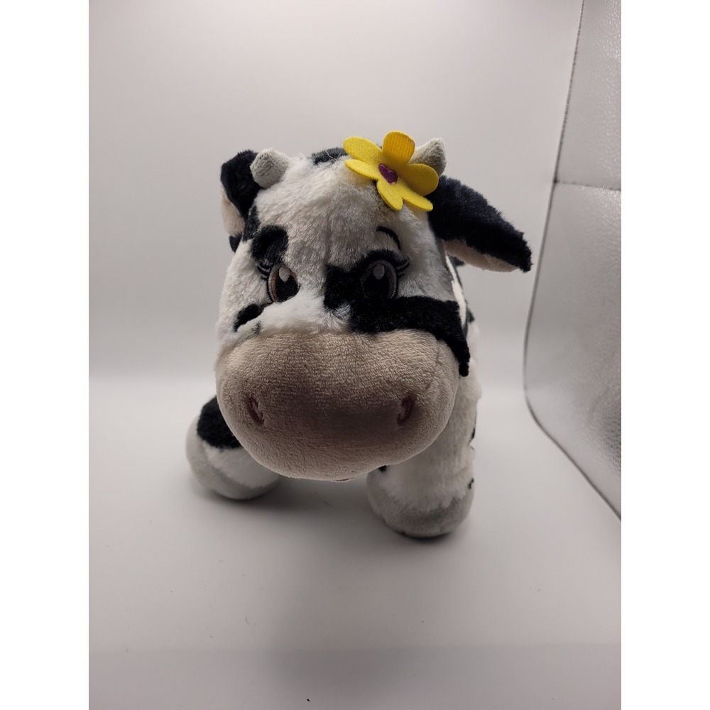 Little Brownie Bakers Cow Plush Girl Scout 8" Black White Spotted Flower